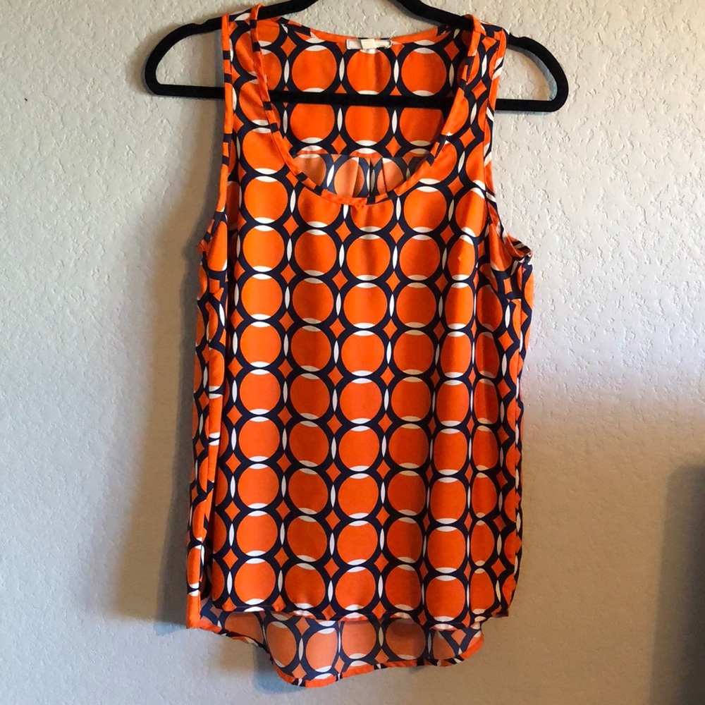 Pleione sleeveless print blouse/top